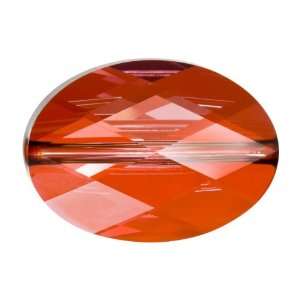   5050 22x16mm Oval Bead Crystal Red Magma Arts, Crafts & Sewing