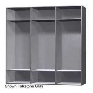   15 X 72 Solid Plastic Locker 3 Wide Cubbie Charcoal