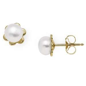   Freshwater Pearl Earrings in 14K Yellow Gold Maui Divers of Hawaii