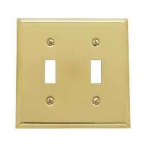  Classic Square Bevel Design Double Toggle Switch Plate 