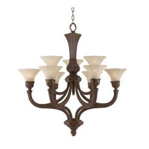  Triarch 33014 Value Series 9 Light Chandeliers in Bronze 