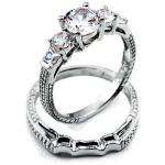 CZ Sterling Silver Wedding Ring Set Award Winning Ring Design Must 