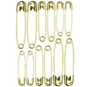  90pc Safety Pins   Gold Arts, Crafts & Sewing