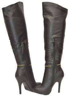 FAHRENHEIT Aymmei Black Knee High Woman Tall Boots 10  