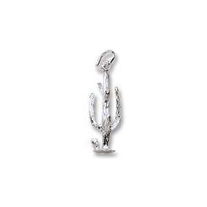  Cactus Charm in White Gold Jewelry