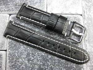 22mm Gator Leather Strap Band Fit MONTBLANC Tang Buckle  