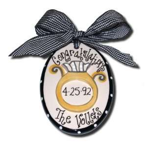  Personalized Wedding Ornament   Wedding Rings Design 