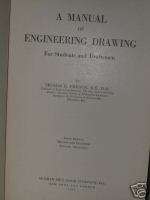 BOOK A MANUAL OF ENGINEERING DRAWING BY THOMAS FRENCH  