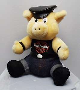 New Harley Davidson Motorcycles Stuffed Toy Pig Mascot  