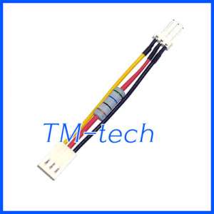 Noiseless 3PIN Resistor Cable Fan Speed Reduce 1 Pcs  
