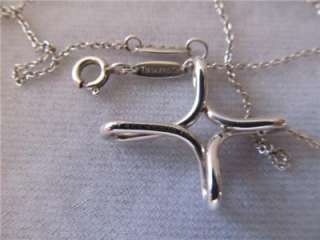 Tiffany & Co. Elsa Peretti Infinity Cross Sterling Silver Necklace 