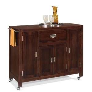  Kitchen Cart with Towel Rack in Espresso Finish
