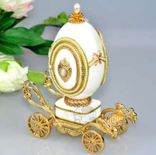 Handcraft Decorated Fancy Egg Music Box Photo Frame  