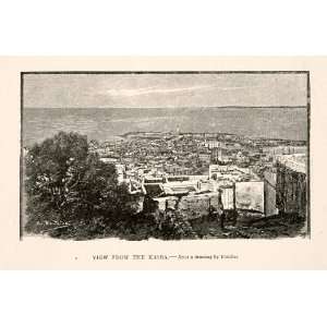1894 Print Algiers Casbah Algeria Walled Citadel Traditional Quarter 