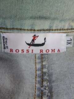 Rossi Roma Embellished Jean Jacket XL  