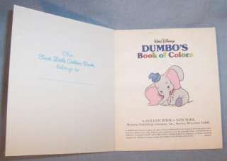 VINTAGE FIRST LITTLE GOLDEN BOOK~DUMBOs BOOK OF COLORS  