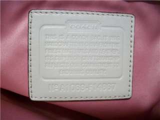 COACH 14867 Straw Floral Hamptons Leather Tote HandBag Kiss lock bag 