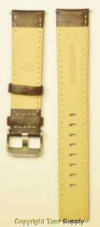22 mm BROWN LEATHER WATCH BAND PADDED EXTRA LONG XXL  