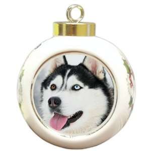 Siberian Husky Dog Christmas Holiday Ornament:  Home 