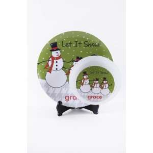 Personalized Christmas Plate & Bowl Set:  Kitchen & Dining