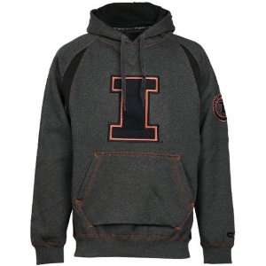   Illini Charcoal Class Act Big Logo Hoody Sweatshirt: Sports & Outdoors