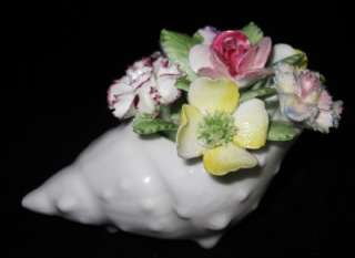 Royal Doulton Flower Figurine, Floral in Conch Shell  