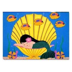  Hawaiian Greeting Card Artist Series Sleeping Mermaid 