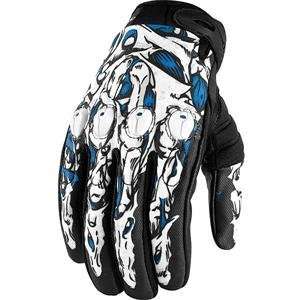  Icon Sub Dermal Gloves   3X Large/Blue Automotive