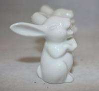 All White Rosenthal Germany Laughing Rabbit Figurines  