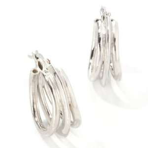  Sterling Silver Triple Hoop Earrings Jewelry
