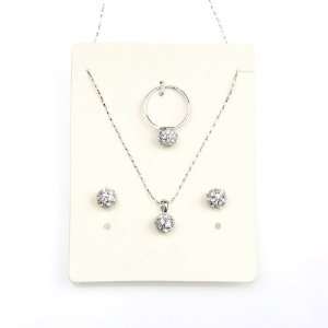  Ring and Pendant Set With Rhinestones In Gift Box, Gift Ideas Beauty