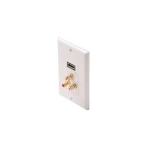   Style HDMI Feed Thru Wall Plate with 3 RCA Stereo Jacks: Electronics