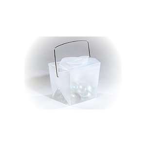  Favor Boxes 12 Frosted White Chinese/Asian Take Out Boxes 