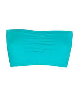 Turquoise (Blue) Ruched Front Bandeau  244015148  New Look