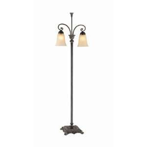  Accent Iron Floor Lamp in Black and Gold