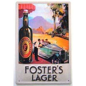  Fosters Lager (car) embossed metal sign