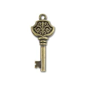    Brass Oxide Pewter Victorian Key Charm Arts, Crafts & Sewing