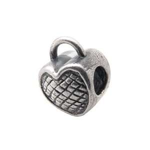   (tm) Sterling Silver Heart Lock Bead / Charm: Finejewelers: Jewelry