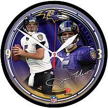 Wincraft Baltimore Ravens Joe Flacco Player Round Clock   