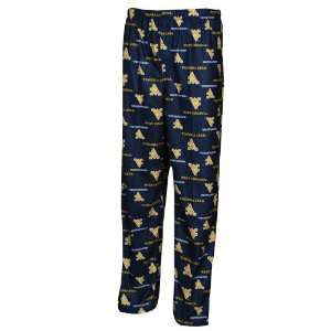   Navy Blue Team Logo Flannel Pajama Pants (Small)