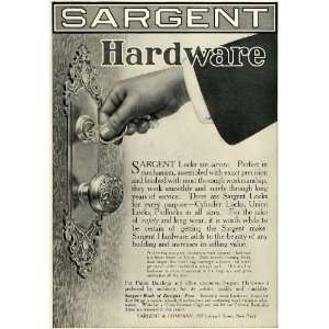  1911 Ad Sargent Hardware Decorative Door Locks New York 