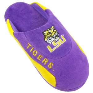   Louisiana State LSU Tigers NCAA Low Pro Stripe Slippers Medium: Sports