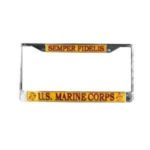  U.s. Marines License Plate Frame 11 3/4 IN. x 6 IN.: Patio 