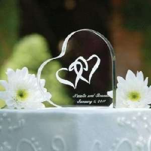 Heart Shaped Personalized Cake Topper 