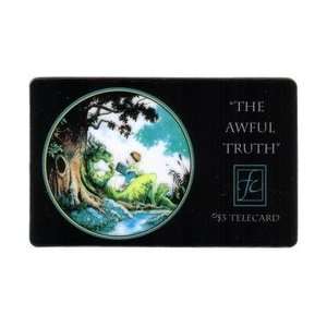 Collectible Phone Card $3. The Awful Truth Child Reading A Book To 