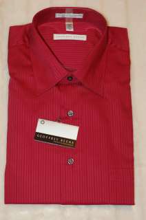 Geoffrey Beene Men’s Wrinkle Free Dress Shirt Cabernet Red NWT $49 