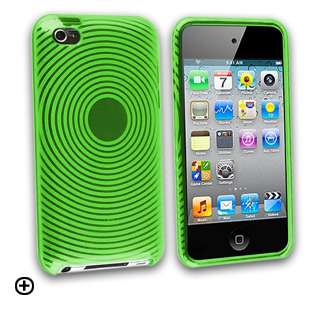 Apple iPod touch 4 4G Schutz Hülle Silikon Case Tasche in Grün 