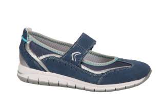 Geox Respira Contactbal Schuhe blau Damen Slipper D2211B 02211 C4005 