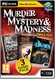 MURDER, MYSTERY, MADNESS ~ 3 PACK Hidden Object PC Game NEW  