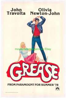 GREASE MOVIE POSTER LB ROLLED ADV. STYLE JOHN TRAVOLTA  